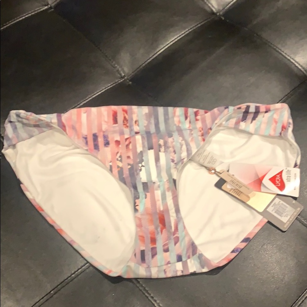 Calia Women’s Knot Side Bottom Luster Stripe Sz L